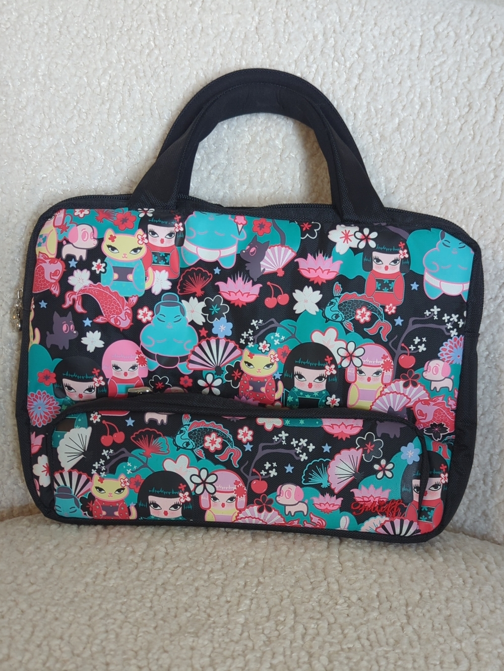Miss Fluff Kimono Cuties Laptop Tote